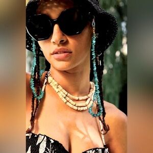 Turquoise Eyeglass Chain - Beaded Necklace - Bracelet - Sunglass & Mask Chain 🩵